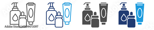 cosmetic product icon set multiple style