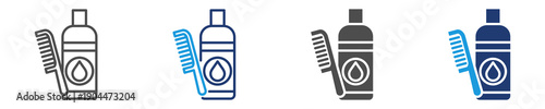 haircare icon set multiple style