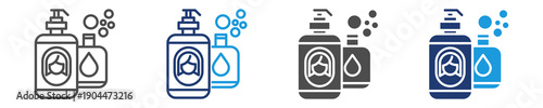 shampoos icon set multiple style