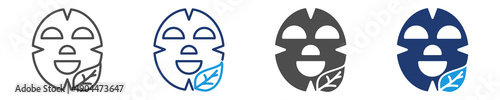 facial mask icon set multiple style