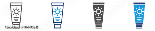 sunscreens icon set multiple style