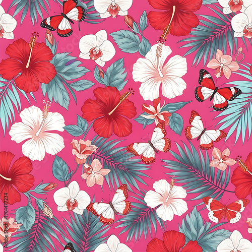 Seamless floral pattern with hand-drawn wildflowers, sunflowers, and roses for elegant botanical background and textile design
