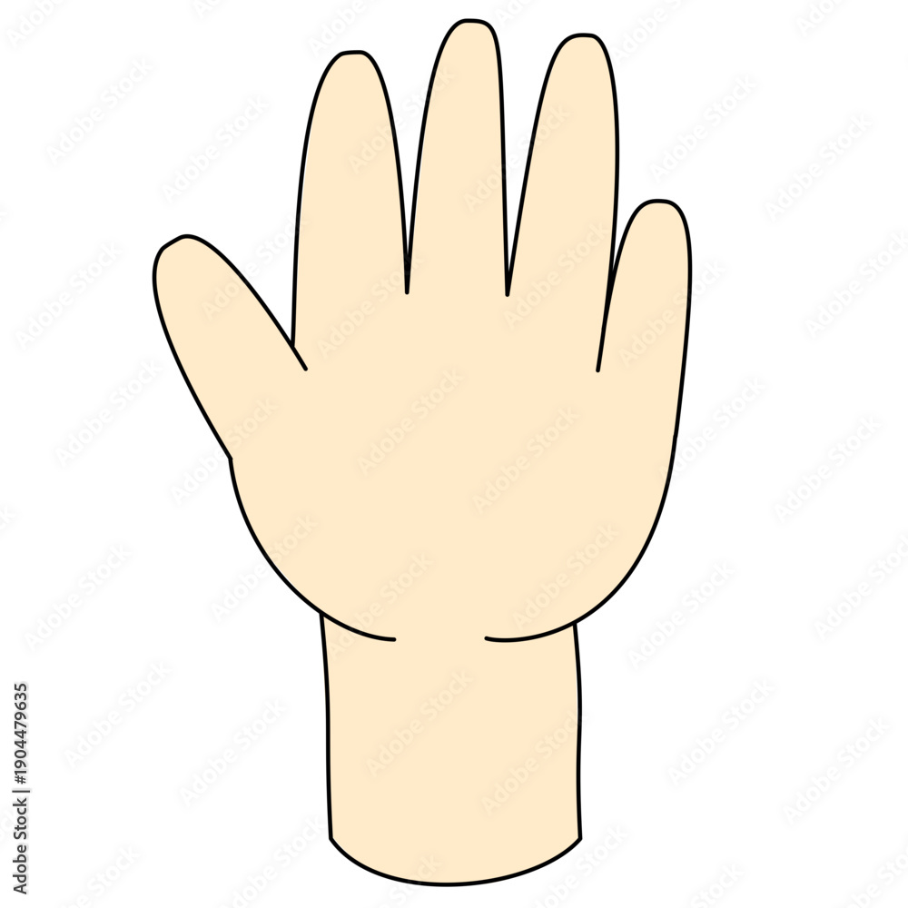 Obraz premium Finger Counting 5