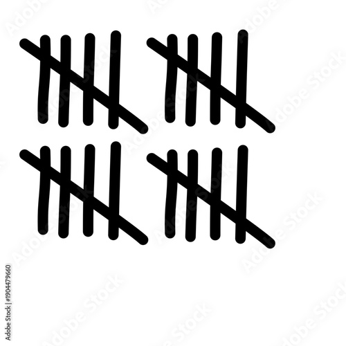 Tally Mark Icon Counting Days Illustration