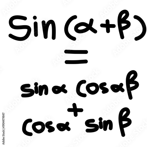 Charcoal Style Handwritten Trigonometry Mathematics