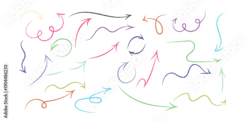 A colorful array of squiggly lines and shapes in various colors and styles