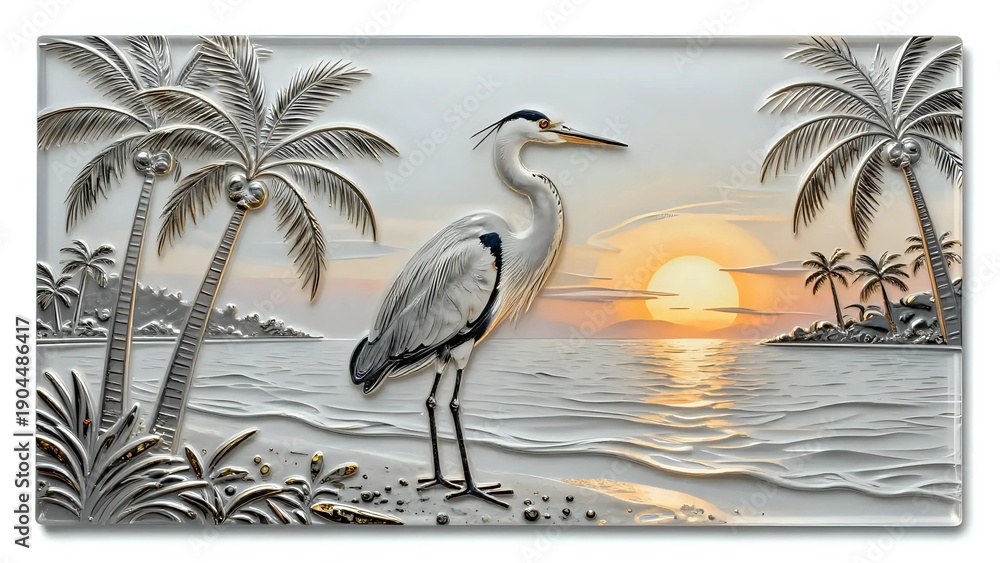 Obraz premium Heron on the beach I Wall Decor 