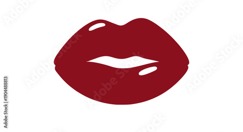 Celebrate the romance of Kiss Day with these vibrant, sensuous red lips, a passionate and stylish expression of love and affection, perfect for any romantic occasion or greeting