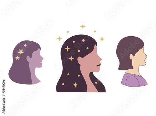 Creative Inspiration and Mental Wellness Profile Concept