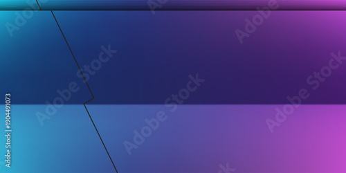 3d rendering of purple and blue abstract room background. Cyberpunk concept. Scene for advertising, technology, banner, cosmetic ads, showroom, fashion, business. Sci-Fi Illustration. Product display