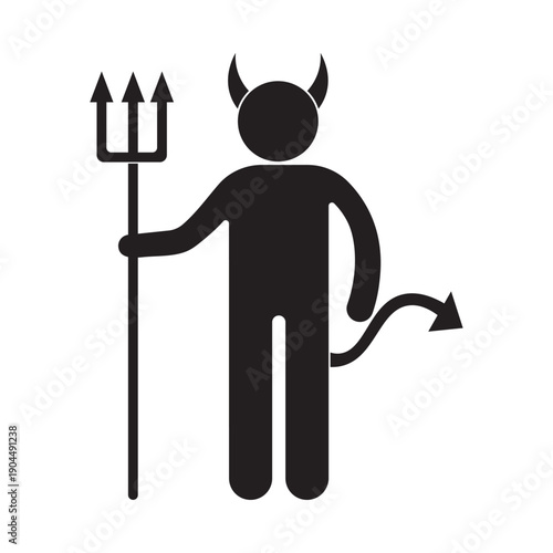 flat icon vector illustration of devil