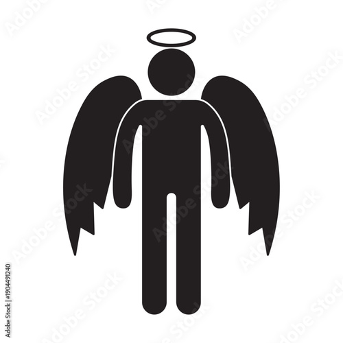 flat icon vector illustration of angel