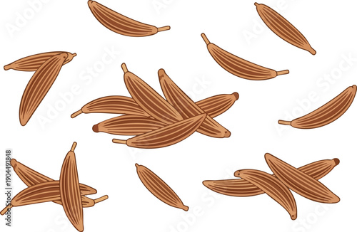 Pile of Caraway Seeds Culinary Spice and Flavorful Ingredient