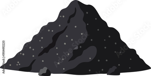Pile of Ash Vector Illustration of a Debris Mound for Graphic Design