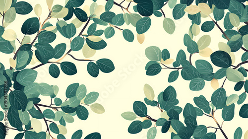 Elegant Botanical Leaf Pattern Design
