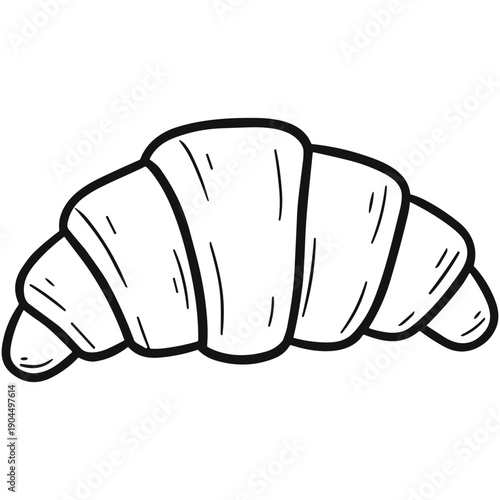 Croissant Line Icon Vector Illustration