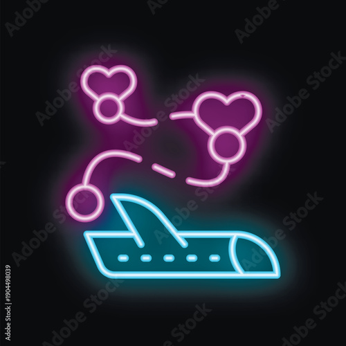 This neon sign is perfect for businesses advertising honeymoon travel, romantic getaways, and destination weddings