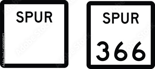 Texas Spur Secondary Highway Marker Sign Editable Template