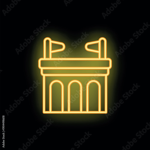Glowing brandenburg gate neon sign symbolizing berlin, germany, and its rich history