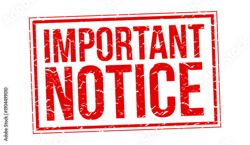 Important notice