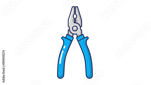 Blue handled needle nose pliers.