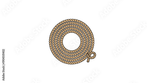 Brown woven rope coiled circle.