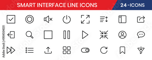 Smart Interface Dashboard Menu Navigation Icons