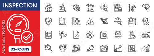 Inspection Quality Check Audit Approval Icons