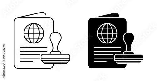 International Approval Verified Global Certification Line Icon