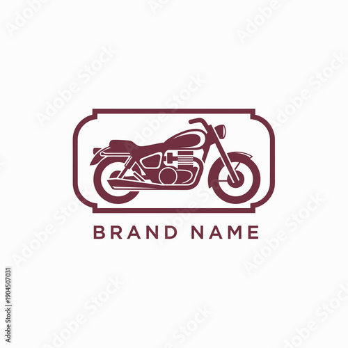 Classic Motorcycle Logo Design, Vintage Bike Emblem, Retro Transport Icon