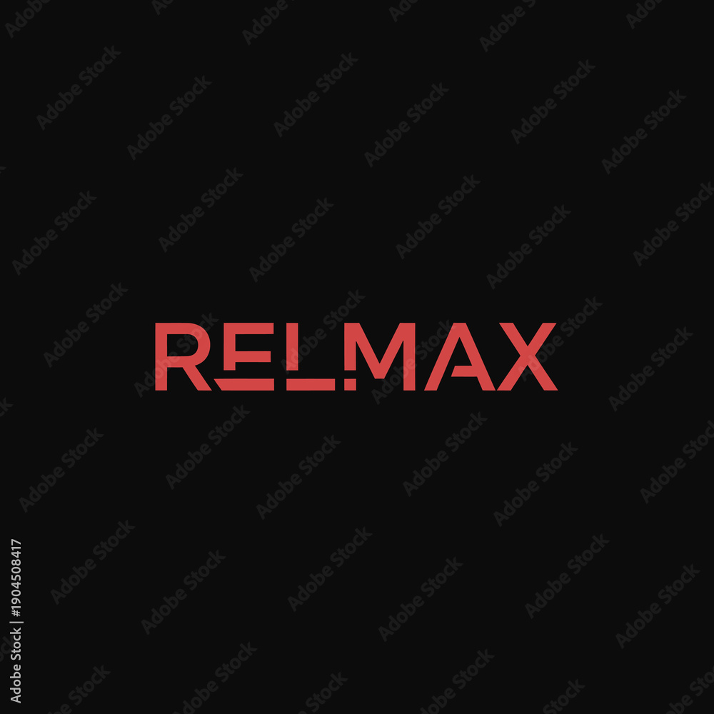 Obraz premium RELMAX Logo on Black Background