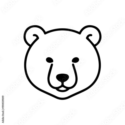 Bear Market Head Outline Icon – Bearish Trading Symbol