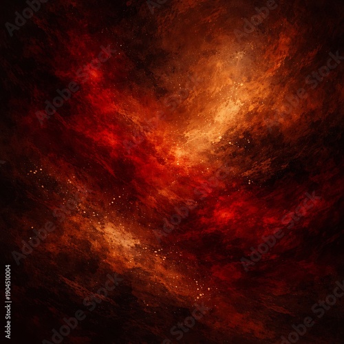 Fiery Cosmic Dust Nebula