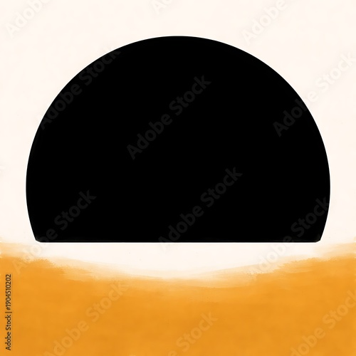 Black Sun Over Textured Horizon