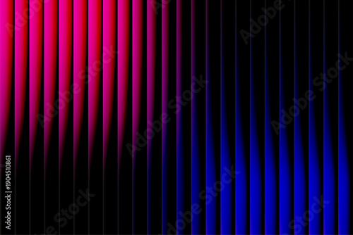  Abstract Pink and blue  Gradient Light Bars on Black Background
