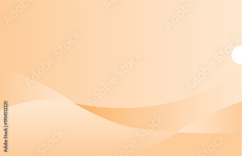 Modern Pastel Orange Abstract Design with Smooth Curves and Minimalist Elements