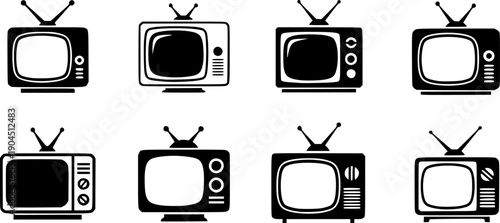 Tv icon set. television icon vector
