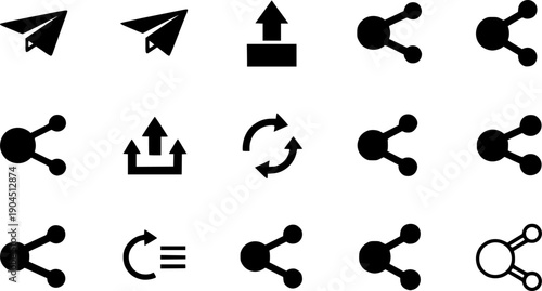 Share icon set. Sharing vector icon
