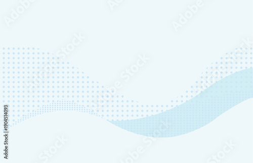 Modern Pastel Abstract Design with Smooth Curves and Halftone Dot Elements