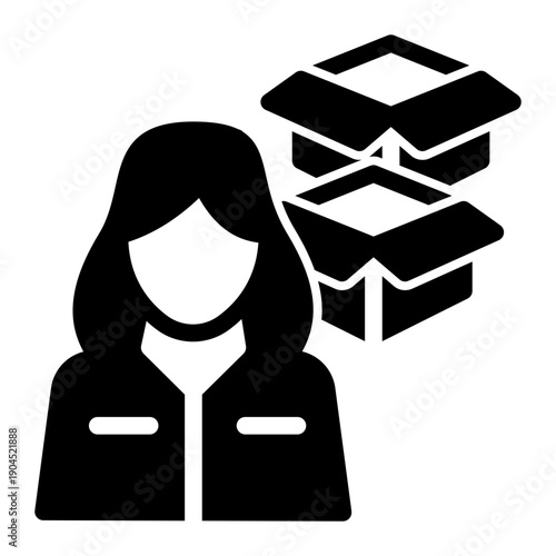 Person or company that delivers messages, packages, or mail on an express basis (Solid Style)