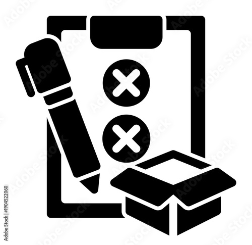 Action of revoking or nullifying a previously placed purchase or sales order (Solid Style)