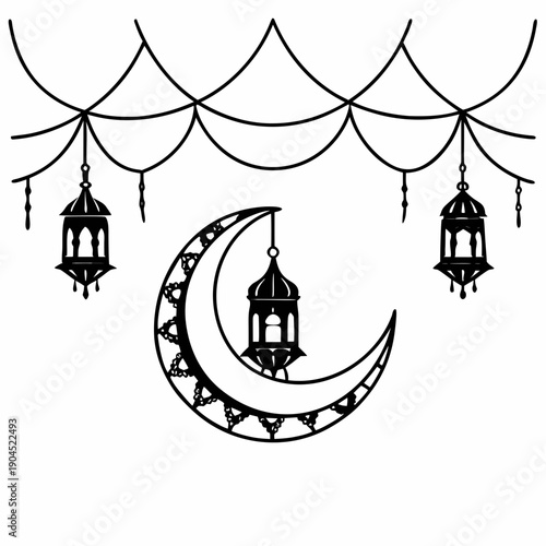 Vector illustration of an Istanbul mosque with domes and towers in a city landmark style