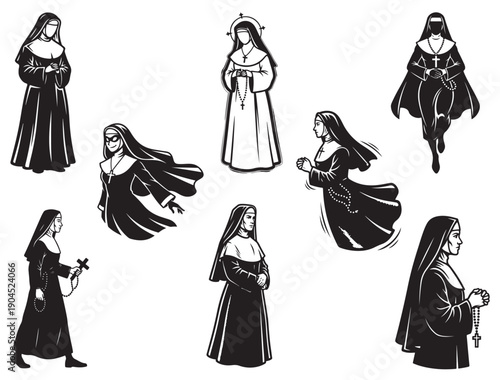 NUN SILHOUETTE