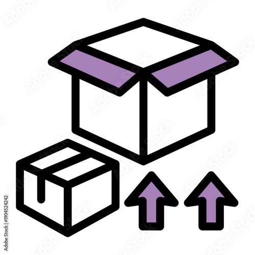 Surplus inventory held as a safeguard against uncertainties in supply or demand (Outline Color Lineal Style)
