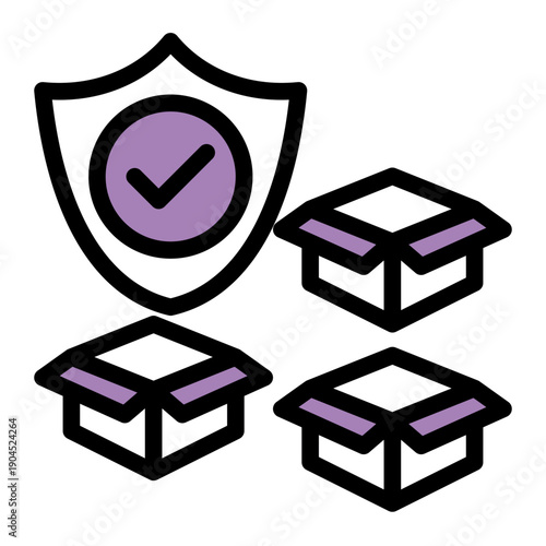Extra inventory maintained to prevent stockouts caused by demand or supply variability (Outline Color Lineal Style)
