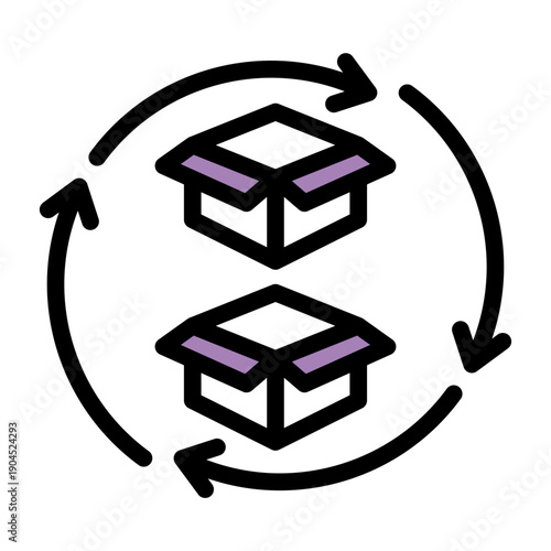 Financial ratio showing how often inventory is sold and replaced over a period (Outline Color Lineal Style)