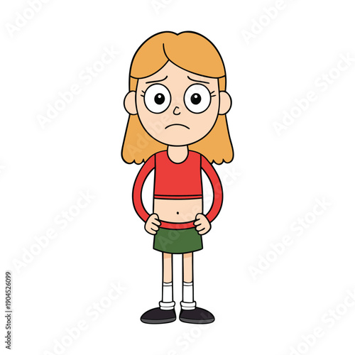 A young girl facing an eating disorder, portrayed with strength and hope, focusing on recovery, self-care, and the courage to seek help.