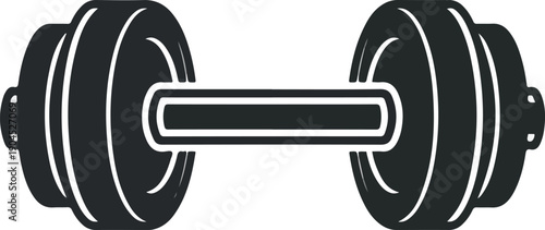 Dumbbell Fitness Training Vector Icon