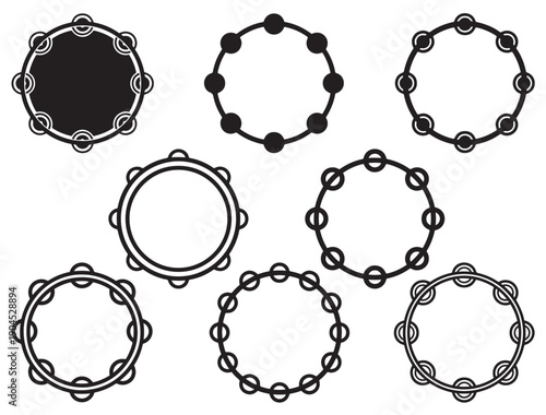 TAMBOURINE SILHOUETTE.