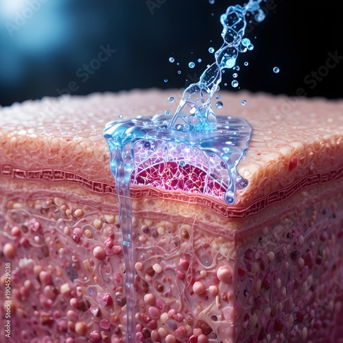 water drops on red background